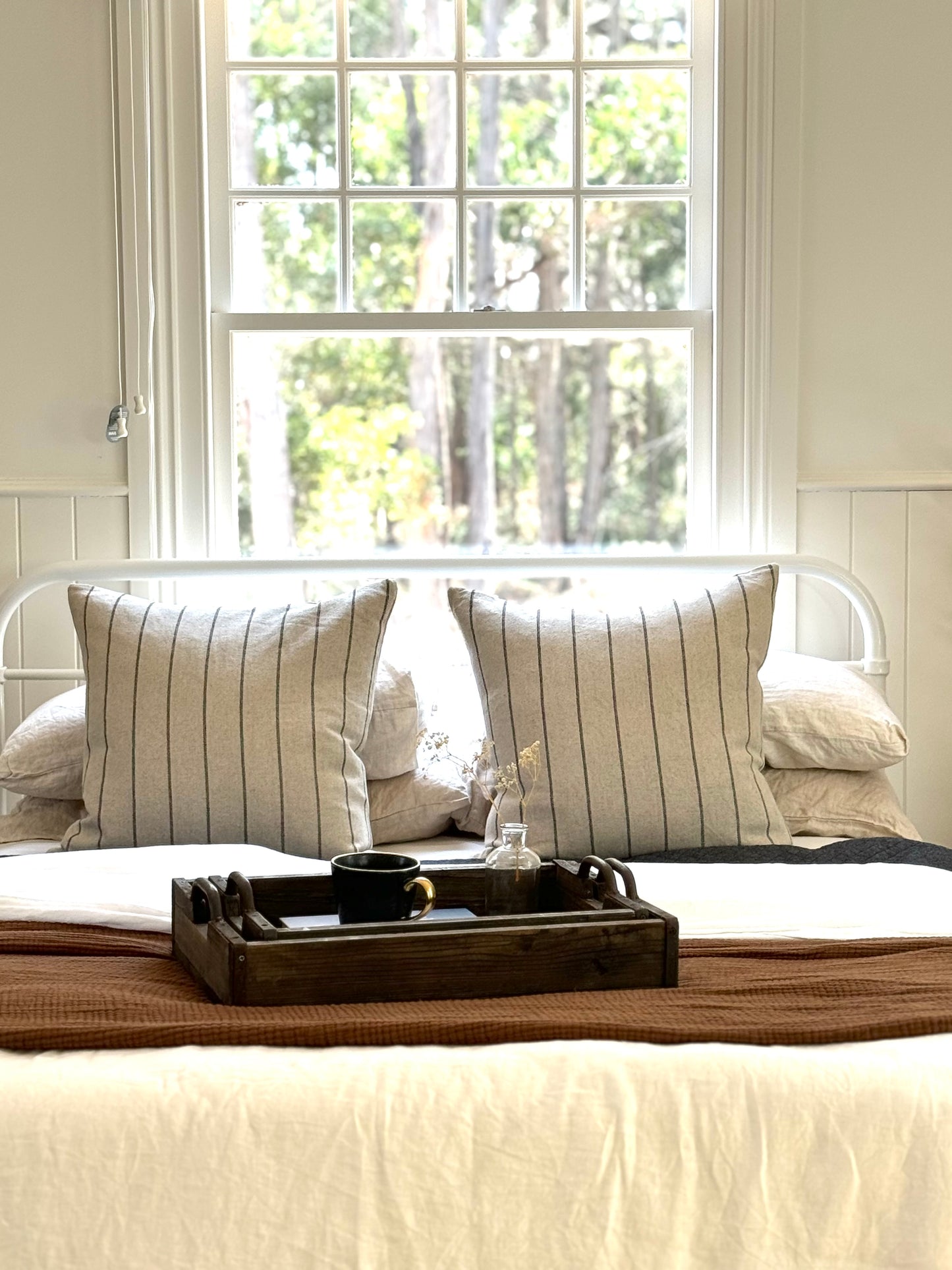 Striped Natural Cushion