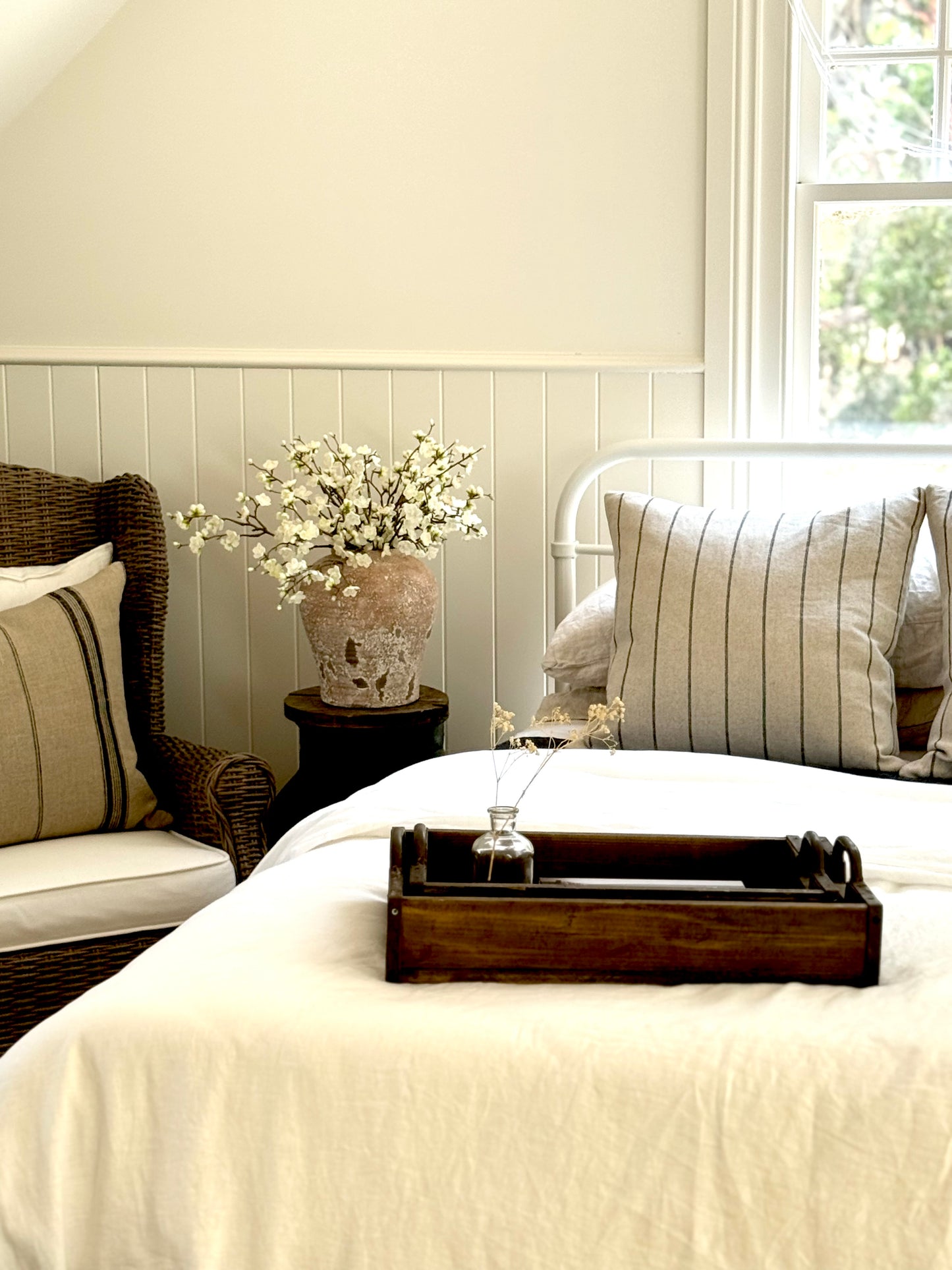 Striped Natural Cushion