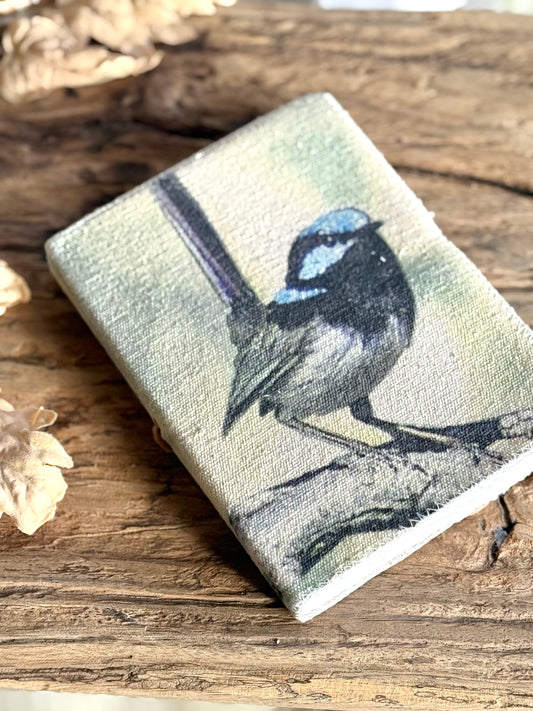 Blue Wren Canvas Journal
