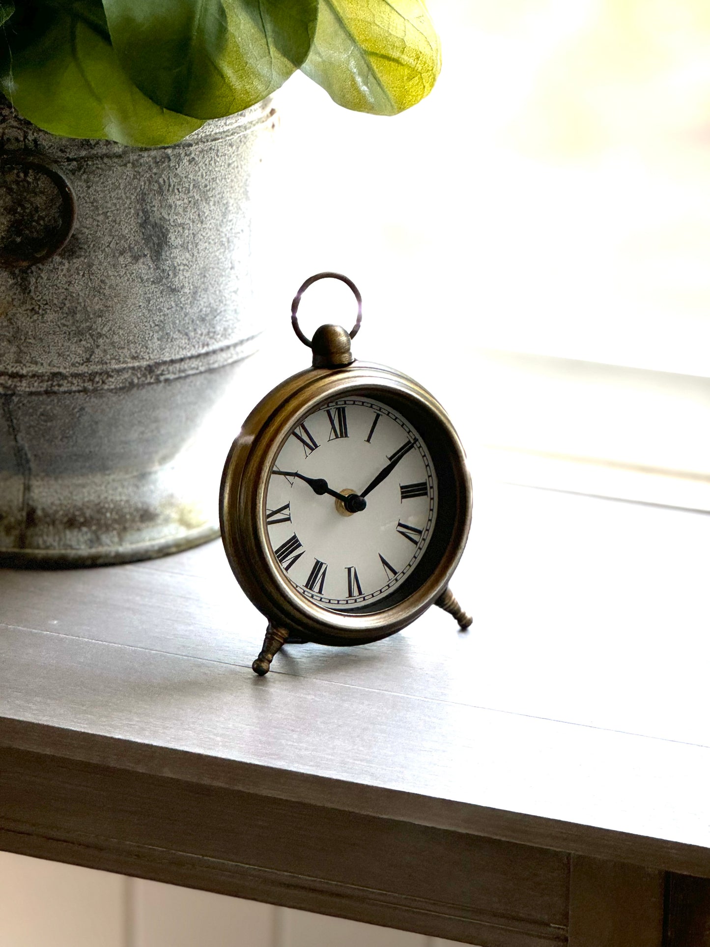 Antique Gold Desk Clock