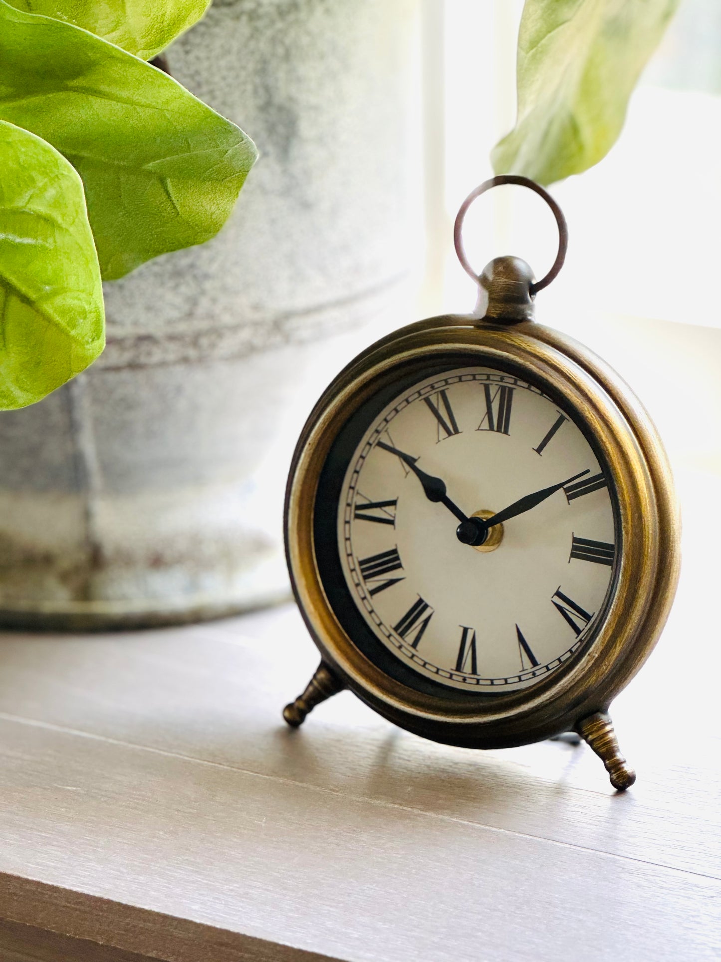 Antique Gold Desk Clock