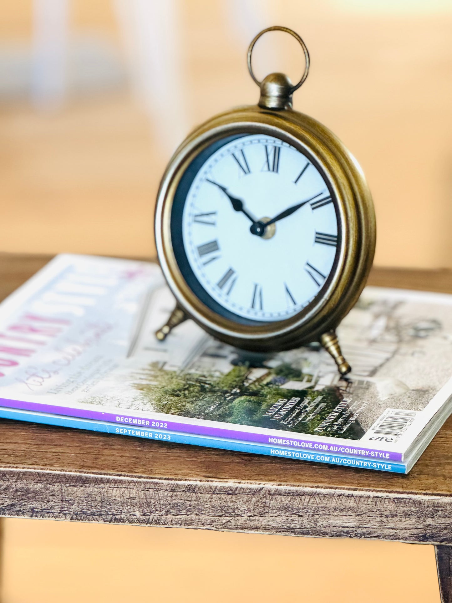 Antique Gold Desk Clock