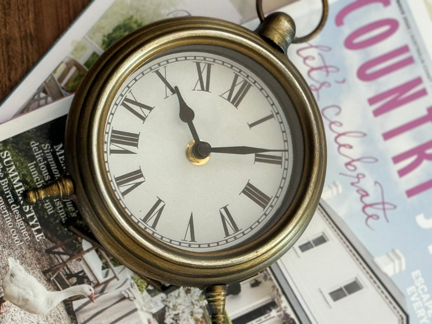 Antique Gold Desk Clock