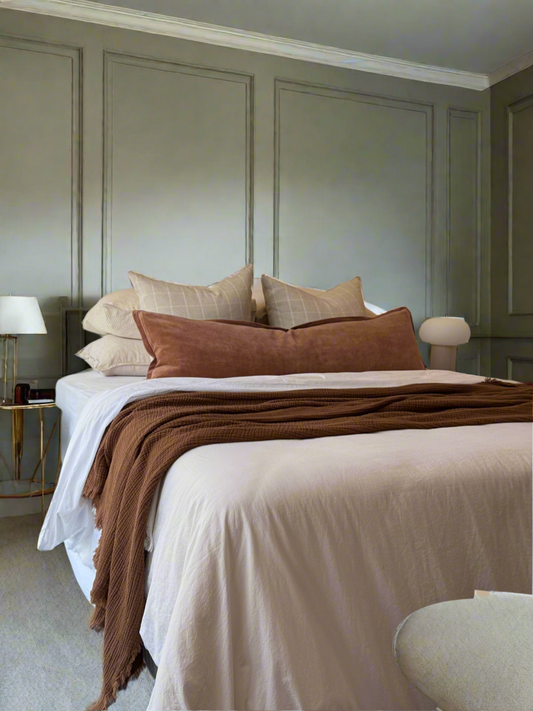 Evelyn Long Lumbar Cushion - Clay