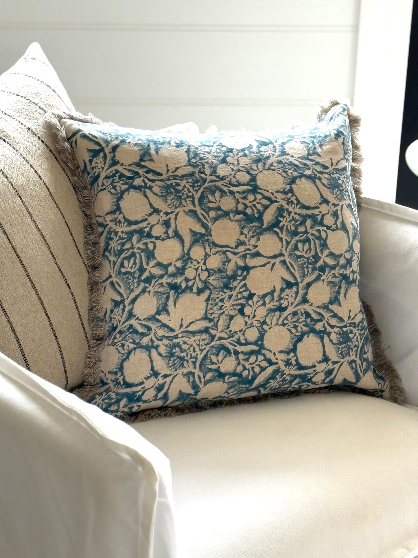 Fleur Block Print Cushion Cover