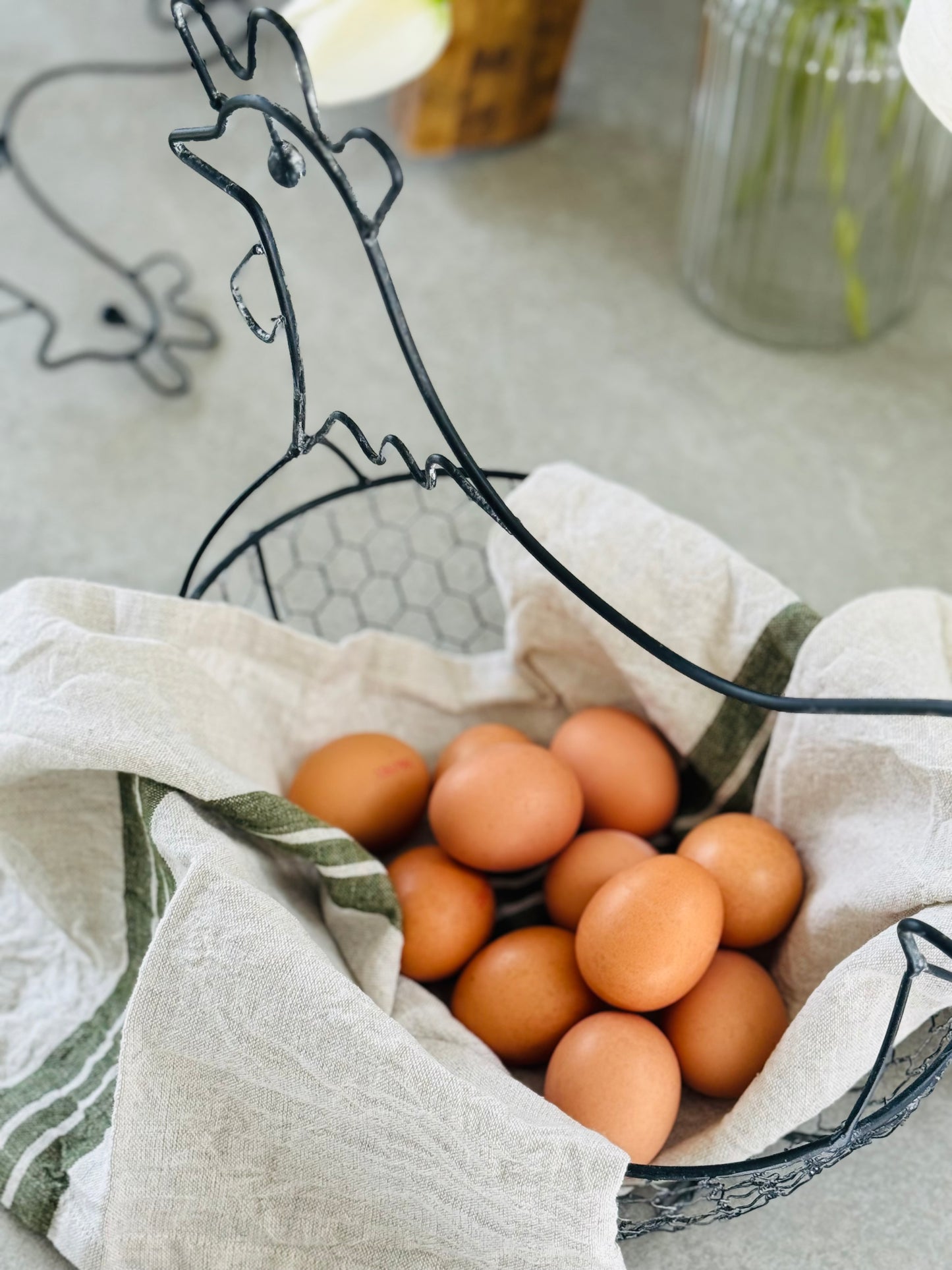 Chicken Egg Carrier Basket - Large