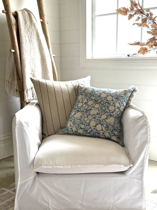 Fleur Block Print Cushion Cover