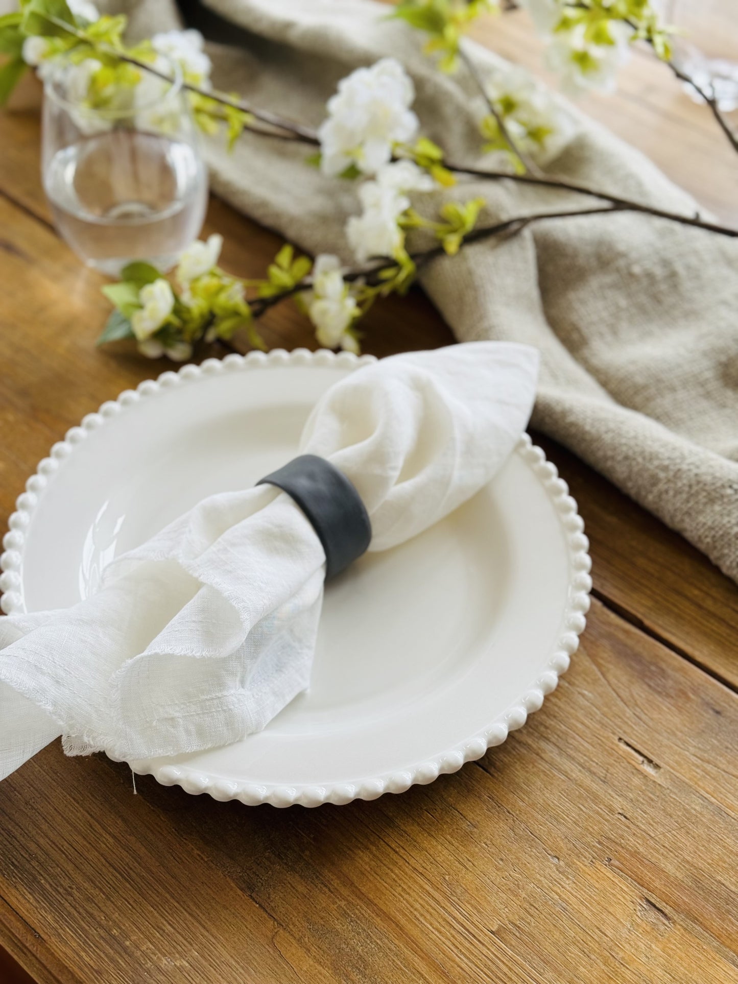 French Linen Napkin - Set of 4 Off White