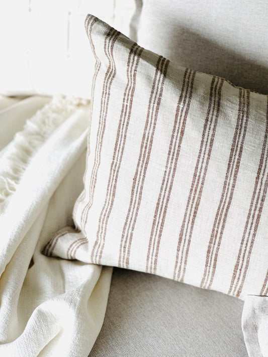 French Stripe Lumbar Cushion