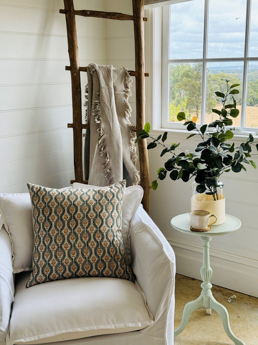 Harmony Block Print Cushion