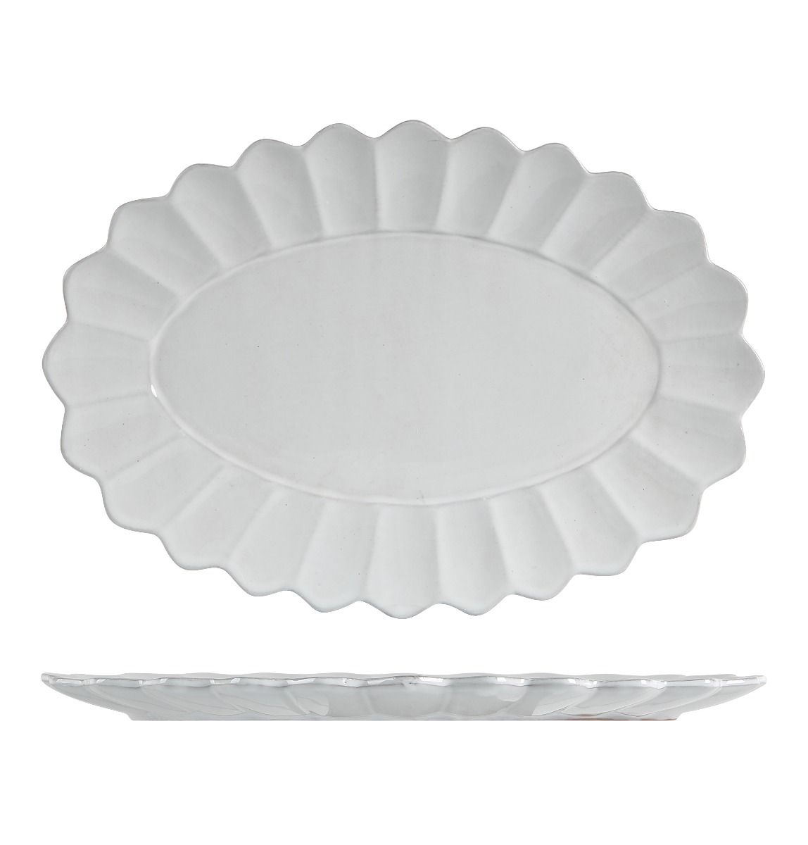 Scalloped Oval Platter